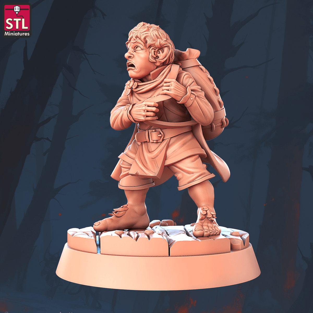 Charming Terrain 3D printed terrain (28mm) R56 Halfling Hostel Client C # 1 3D Printed STL Miniatures Halfling Hostel Set 28 - 32mm War Gaming D&D