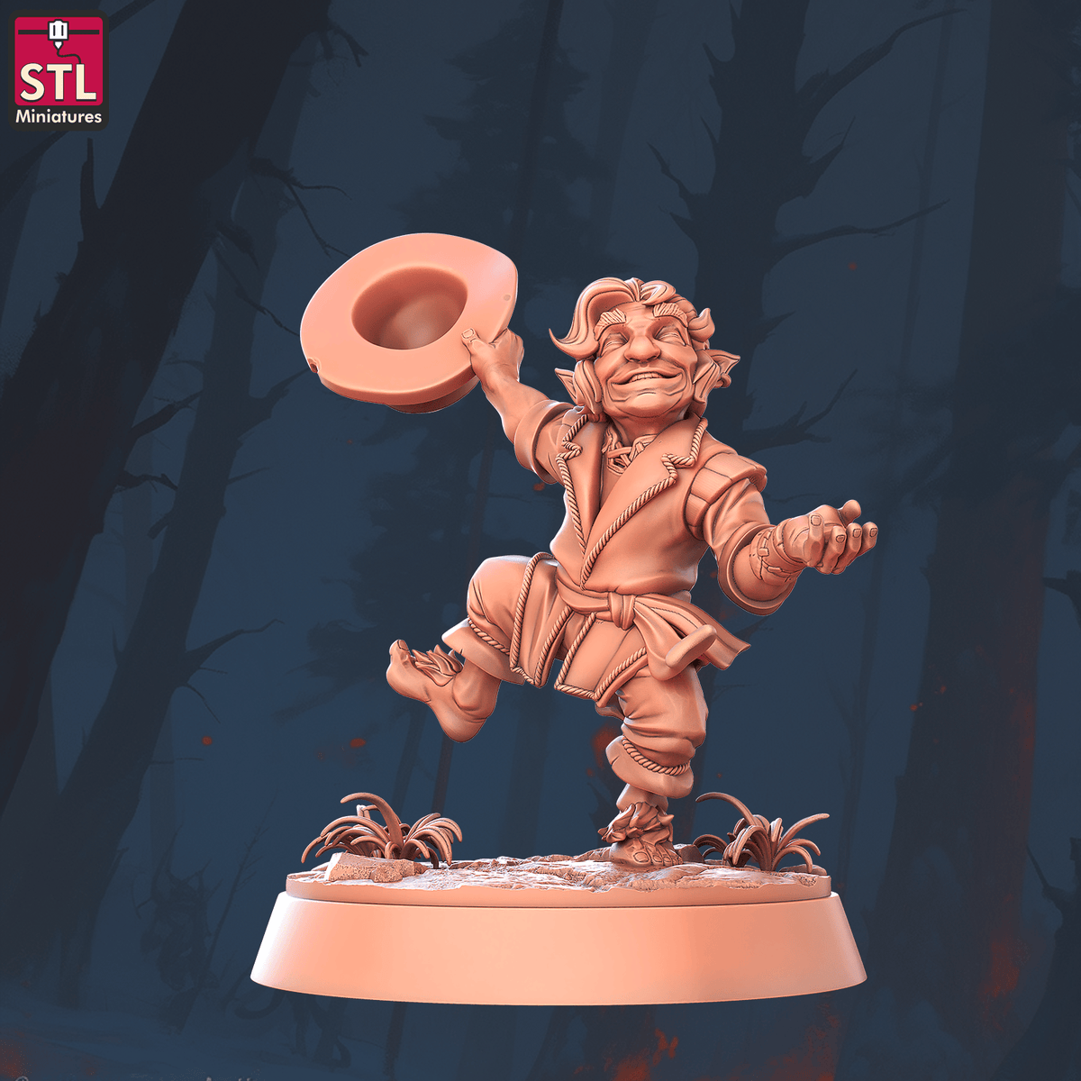 Charming Terrain 3D printed terrain (28mm) r58 dancing folk c 1 3D Printed STL Minatures Dancing Folks 28mm 32mm