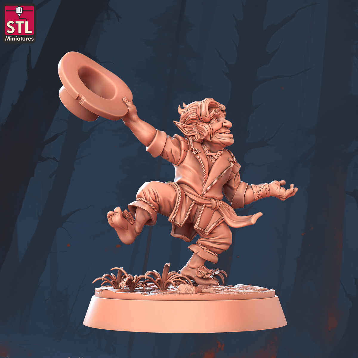 Charming Terrain 3D printed terrain (28mm) r58 dancing folk c 6 3D Printed STL Minatures Dancing Folks 28mm 32mm