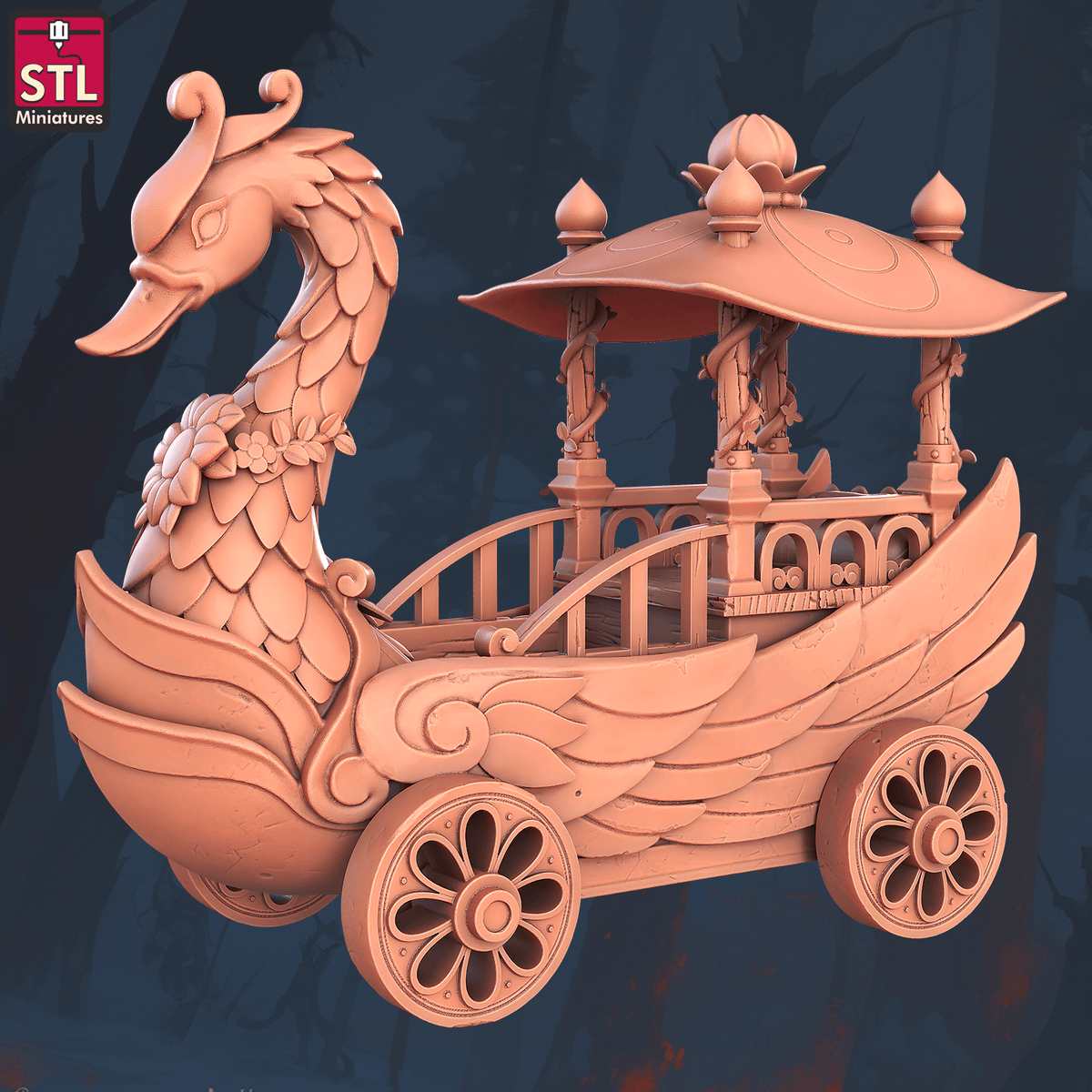 Charming Terrain 3D printed terrain (28mm) r58 dancing folks parade float 3D Printed STL Minatures Dancing Folks 28mm 32mm