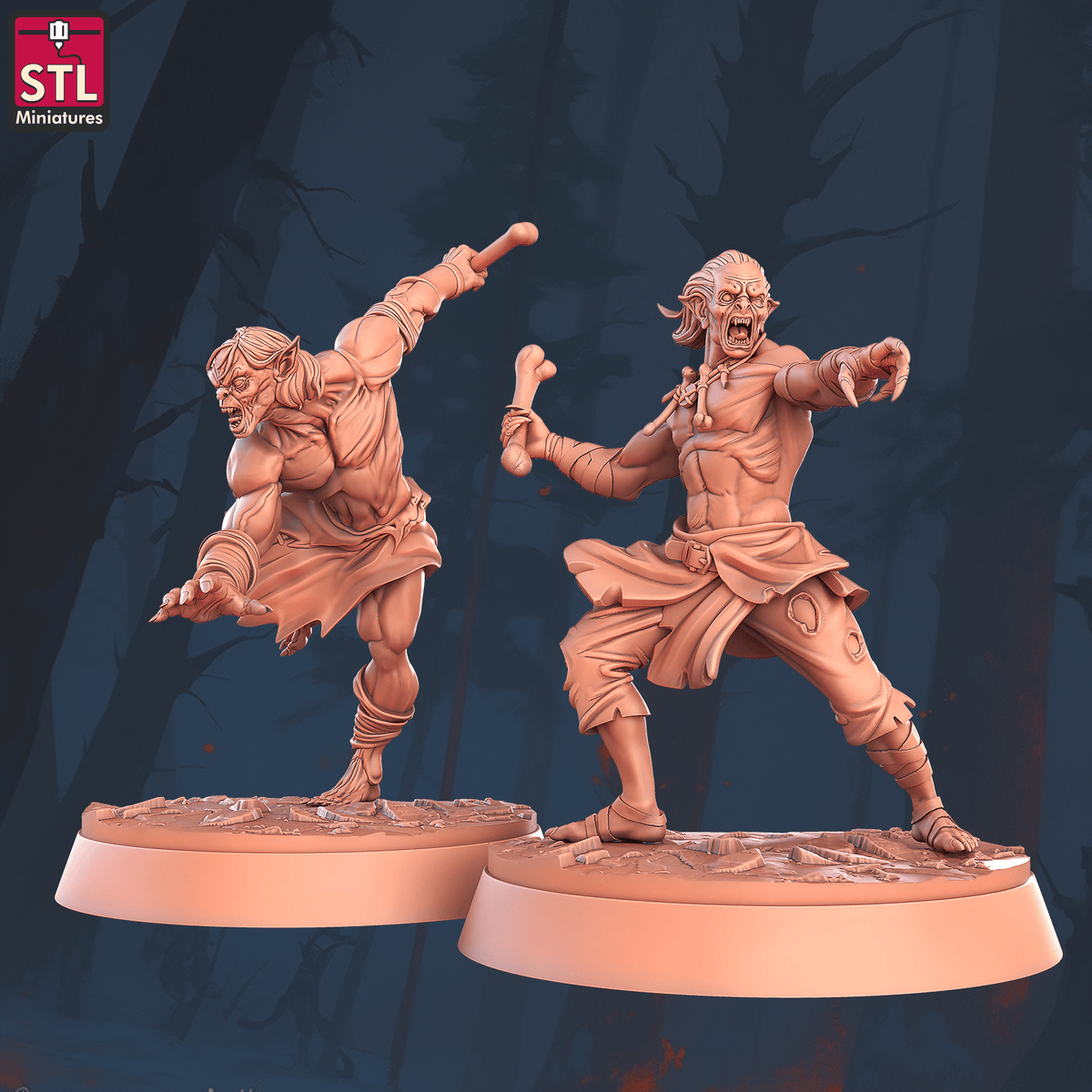 Charming Terrain 3D printed terrain (28mm) r59 ghoul flingers 3D Printed STL Minatures Ghoul Flinger 28mm 32mm