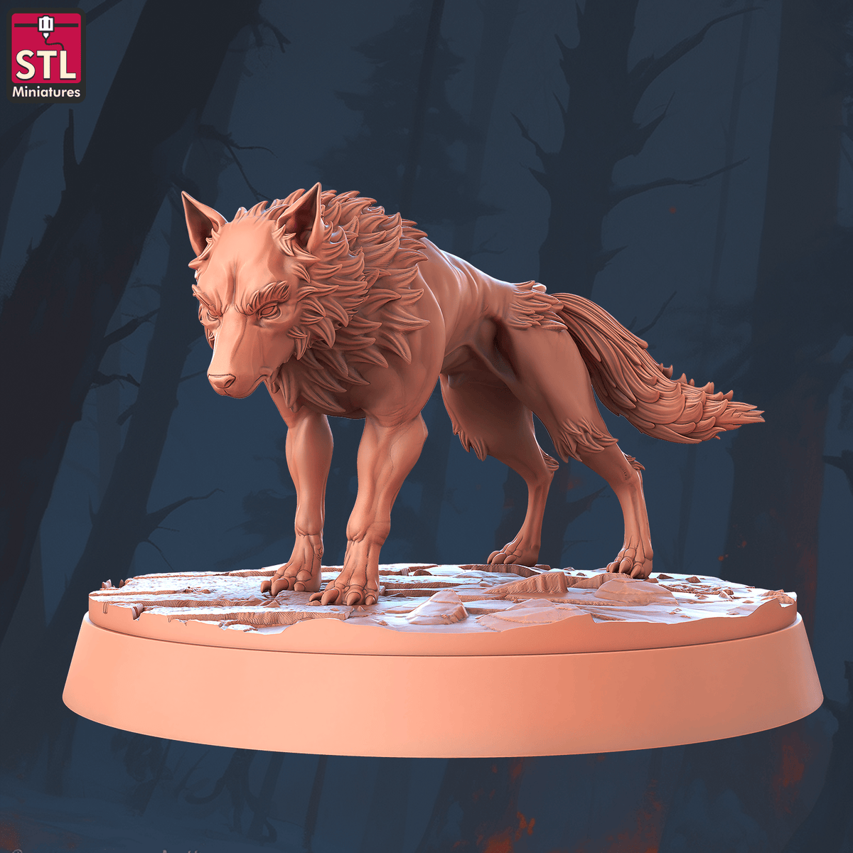 Charming Terrain 3D printed terrain (28mm) r60 falconry ladyhawke Isabeau danjou dog 1 3D Printed STL Minatures Falconry Ladyhawke 28mm 32mm