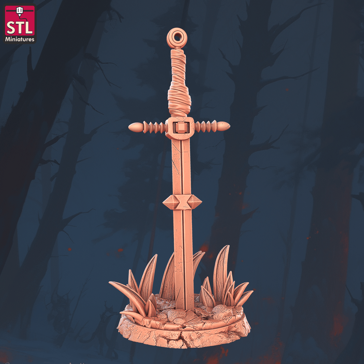 Charming Terrain 3D printed terrain (28mm) r60 falconry ladyhawke sword 3D Printed STL Minatures Falconry Ladyhawke 28mm 32mm