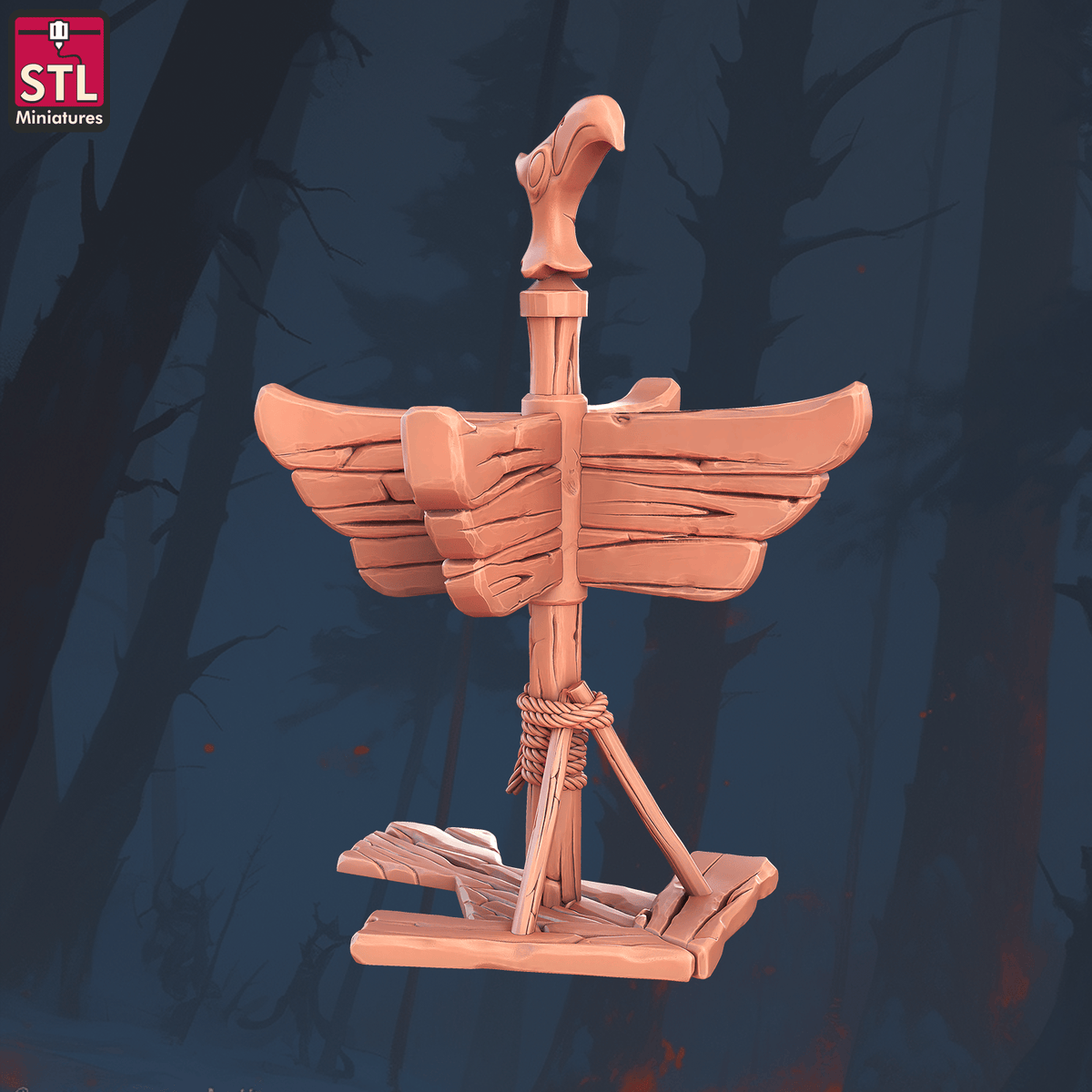 Charming Terrain 3D printed terrain (28mm) r60 falconry ladyhawke target falcon 3D Printed STL Minatures Falconry Ladyhawke 28mm 32mm