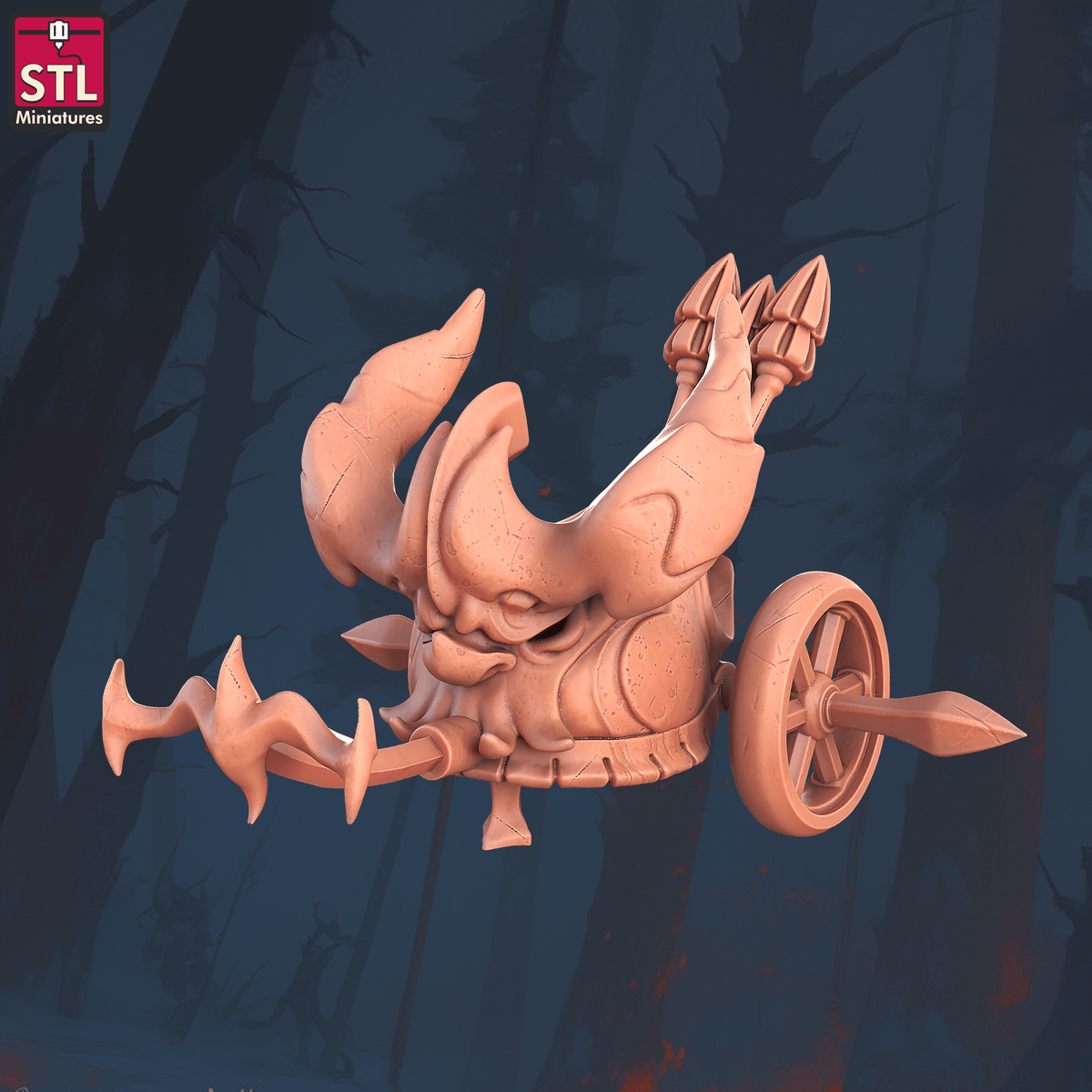 Charming Terrain 3D printed terrain (28mm) r61 battle arena chariot b 3D Printed STL Minatures Battle Arena 28mm 32mm