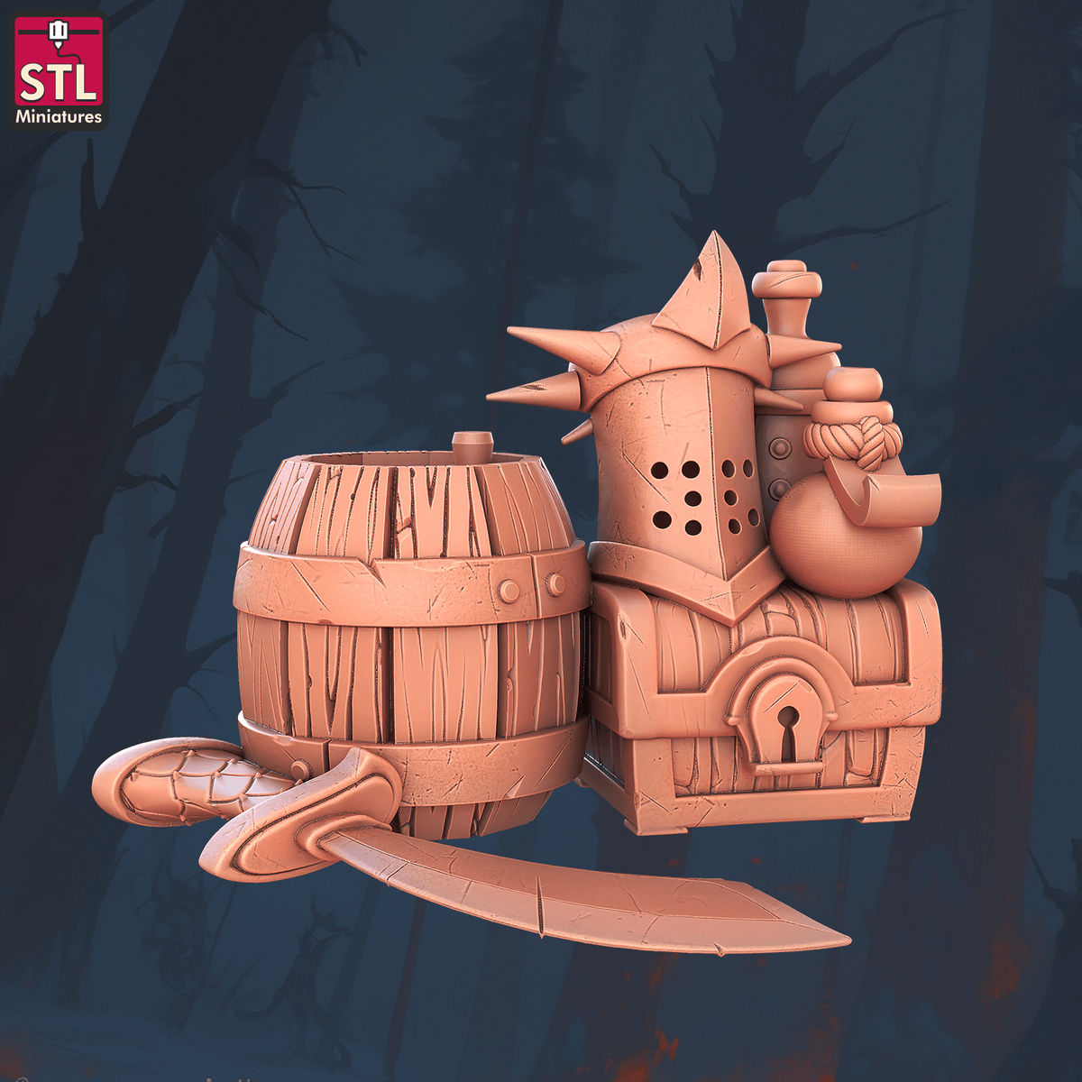 Charming Terrain 3D printed terrain (28mm) r61 battle arena gladiatorial stuff 3D Printed STL Minatures Battle Arena 28mm 32mm