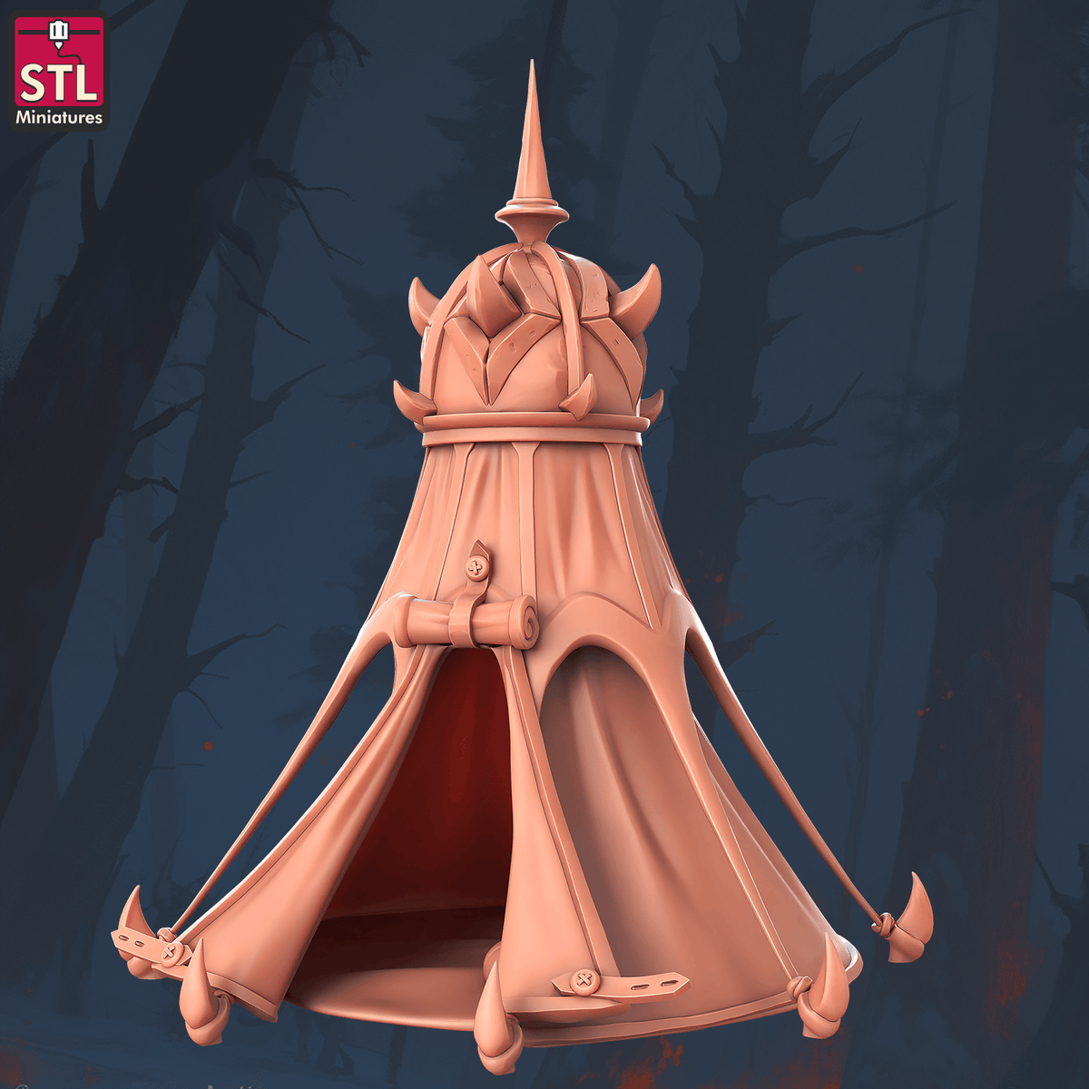 Charming Terrain 3D printed terrain (28mm) r61 battle arena tent 3D Printed STL Minatures Battle Arena 28mm 32mm