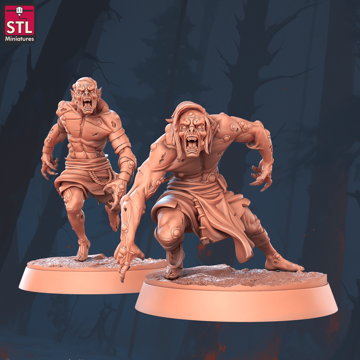 Charming Terrain 3D printed terrain (28mm) r61 ghoul rotter 3D Printed STL Minatures Ghoul Rotter 28mm 32mm