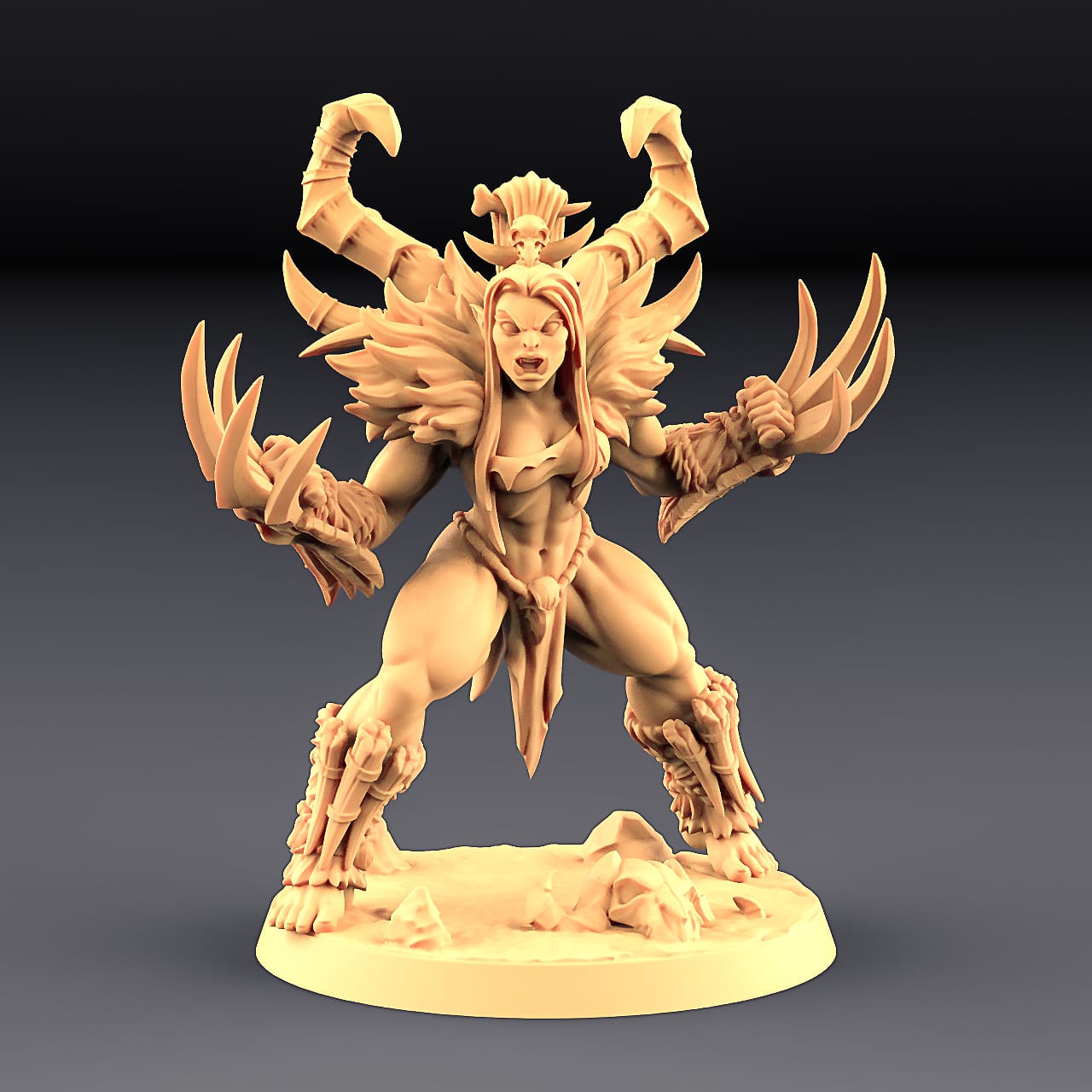 3D Printed Artisan Guild Vesdra the Shaman Orc Barbarians Set  28mm 32mm - 3D Printing Boss 