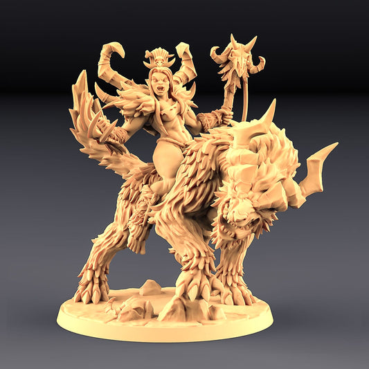 3D Printed Artisan Guild Vesdra on Gorefang (Worg) Orc Barbarians Set  28mm 32mm - 3D Printing Boss 