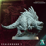 3D Printed Archvillain Games Scalehound - Saurians Templeguard 28 32mm D&D