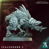 3D Printed Archvillain Games Scalehound - Saurians Templeguard 28 32mm D&D