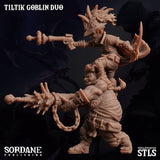 3D Printed Sordane Publishing Tiltik Goblin Duo The Unassembly Line 28 32mm D&D