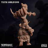 3D Printed Sordane Publishing Tiltik Goblin Duo The Unassembly Line 28 32mm D&D