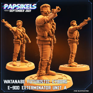 3D Printed Papsikels Watanabe Futuristic Cyborg E900 Exterminator Unit A Skull Hunters 2 The Exterminators 28mm 32mm
