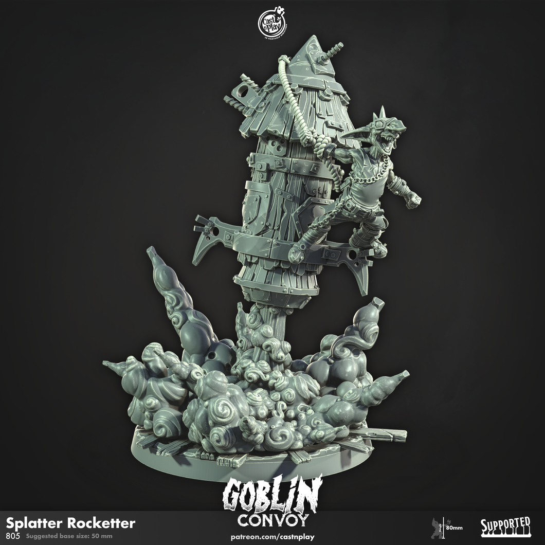 3D Printed Cast n Play Splatter Rocketeer The Goblin Convoy 28mm 32mm D&D