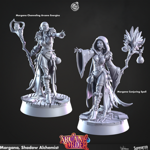 3D Printed Cast n Play Morgana Shadow Alchemist 28mm 32mm D&D