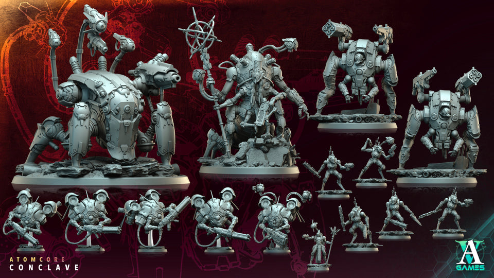 3D Printed Archvillain Games Bishop of the Atomcore Atomcore Conclave 28 32mm D&D