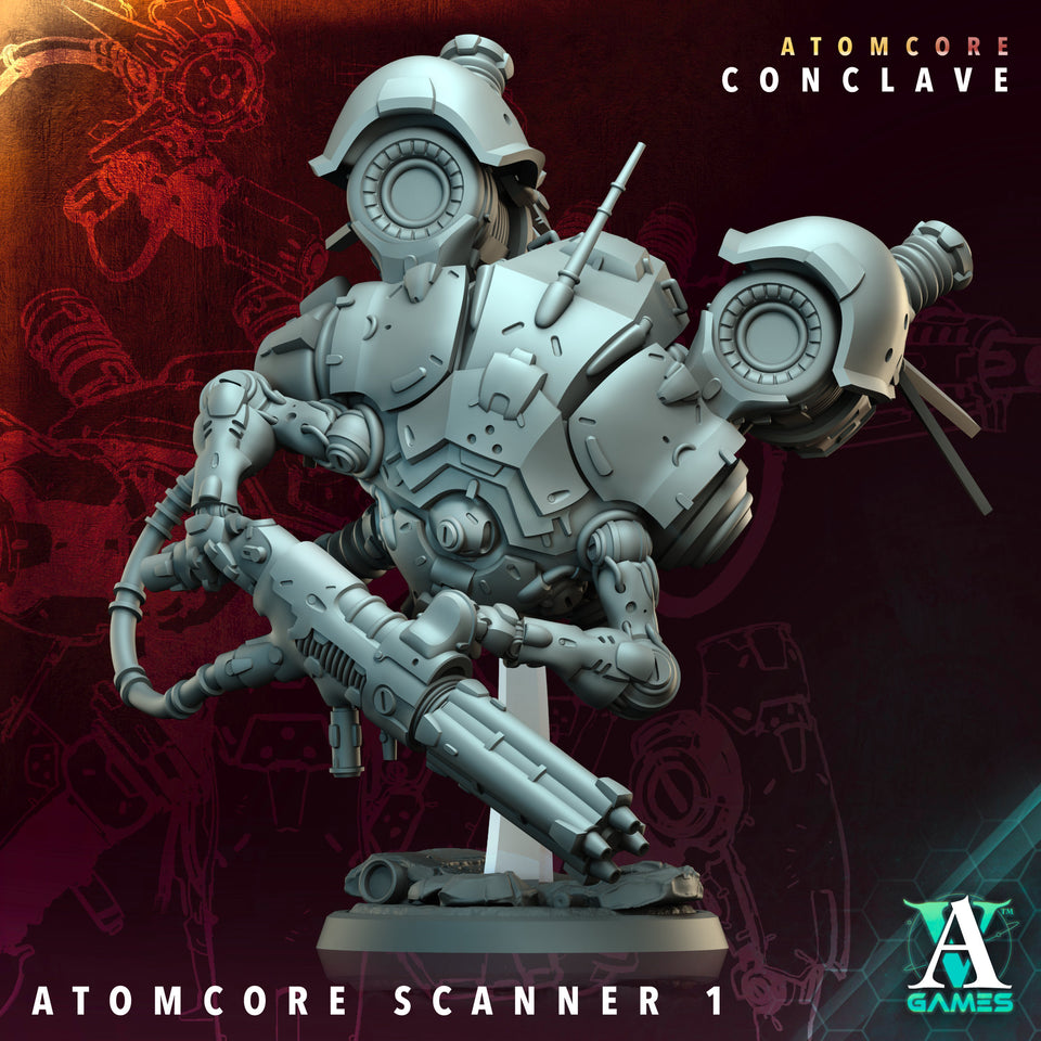 3D Printed Archvillain Games Atomcore Scanner Atomcore - Conclave 28 32mm D&D
