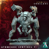 3D Printed Archvillain Games Atomcore Sentinel Atomcore - Conclave 28 32mm D&D