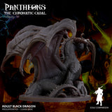 3D Printed Sordane Publishing Adult Black Dragon Pantheons The Chromatic Cabal 28 32mm D&D
