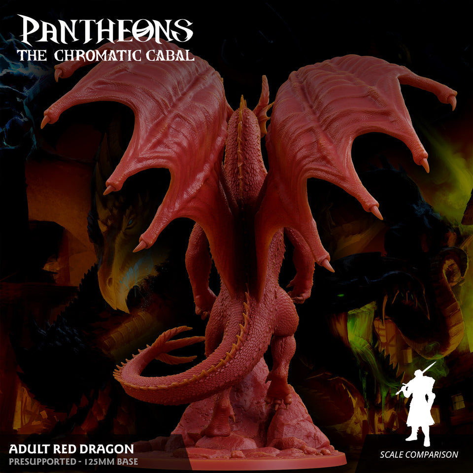 3D Printed Sordane Publishing Adult Red Dragon Pantheons The Chromatic Cabal 28 32mm D&D