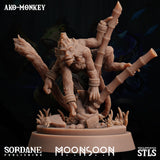3D Printed Sordane Publishing Ako Monkey Moonsoon 28 32mm D&D