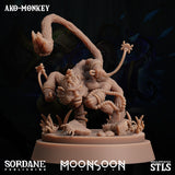 3D Printed Sordane Publishing Ako Monkey Moonsoon 28 32mm D&D