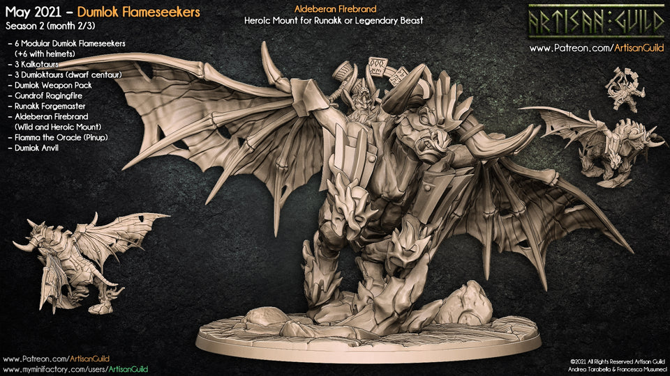 3D Printed Artisan Guild Aldeberan Firebrand Dumlok Flameseekers 28mm 32mm