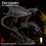 3D Printed Sordane Publishing Ancient Black Dragon Pantheons The Chromatic Cabal 28 32mm D&D