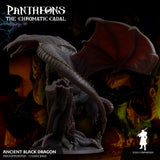 3D Printed Sordane Publishing Ancient Black Dragon Pantheons The Chromatic Cabal 28 32mm D&D