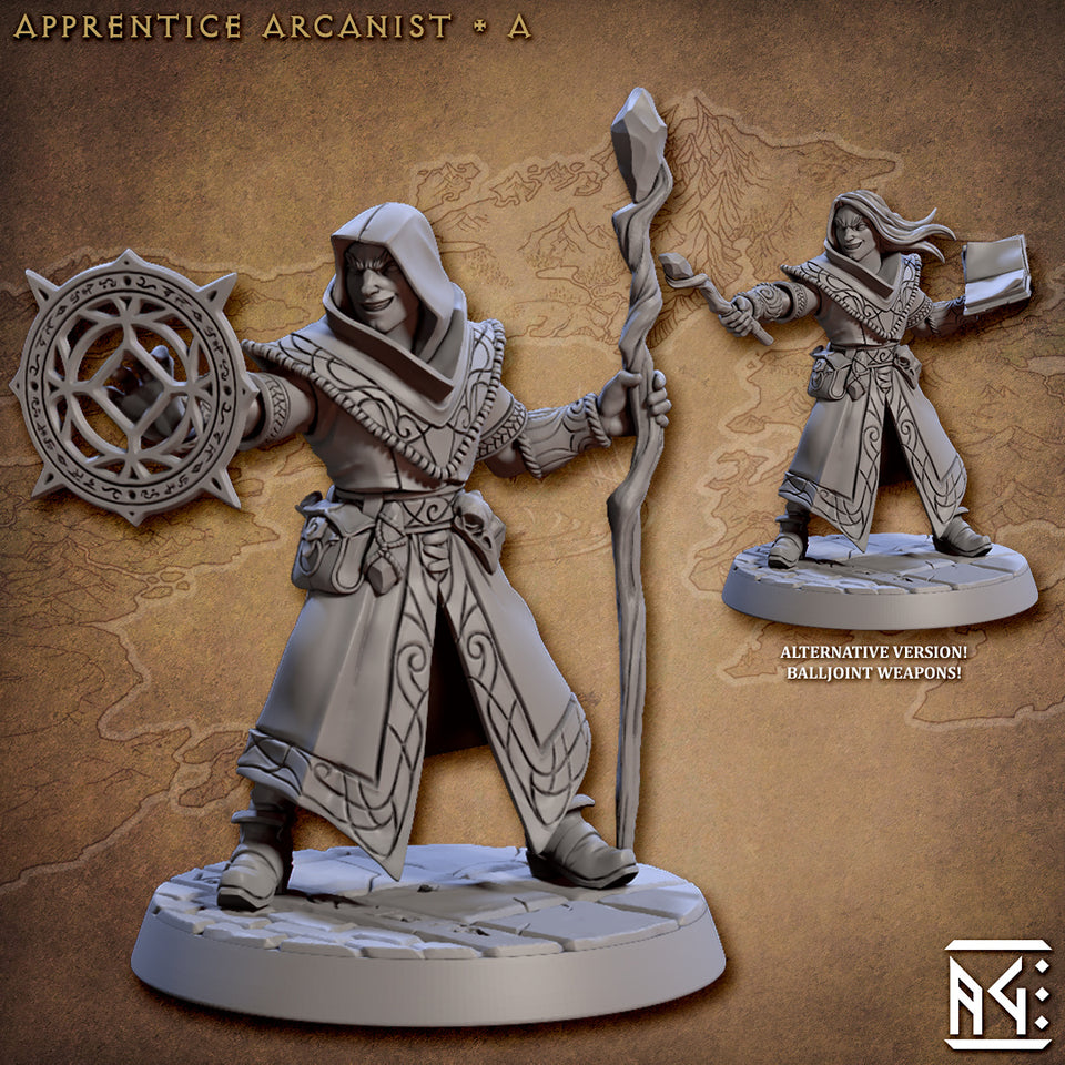 3D Printed Artisan Guild Apprentice Arcanist Set Arcanists Guild 28mm 32mm