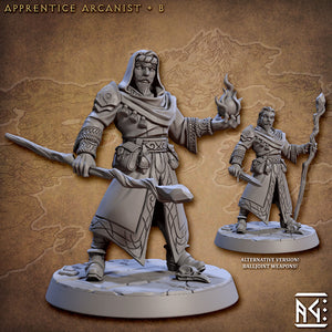 3D Printed Artisan Guild Apprentice Arcanist Set Arcanists Guild 28mm 32mm