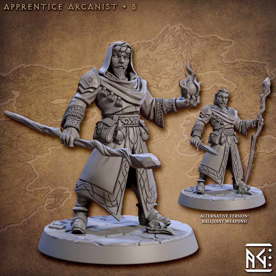 3D Printed Artisan Guild Apprentice Arcanist Set Arcanists Guild 28mm 32mm