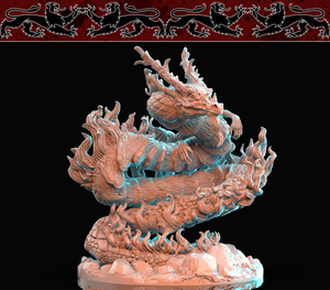3D Printed Nafarrate -Asian Dragon Bestiary Vol. 1 Bestiary Creatures Volume 1 - 28mm 32mm D&D