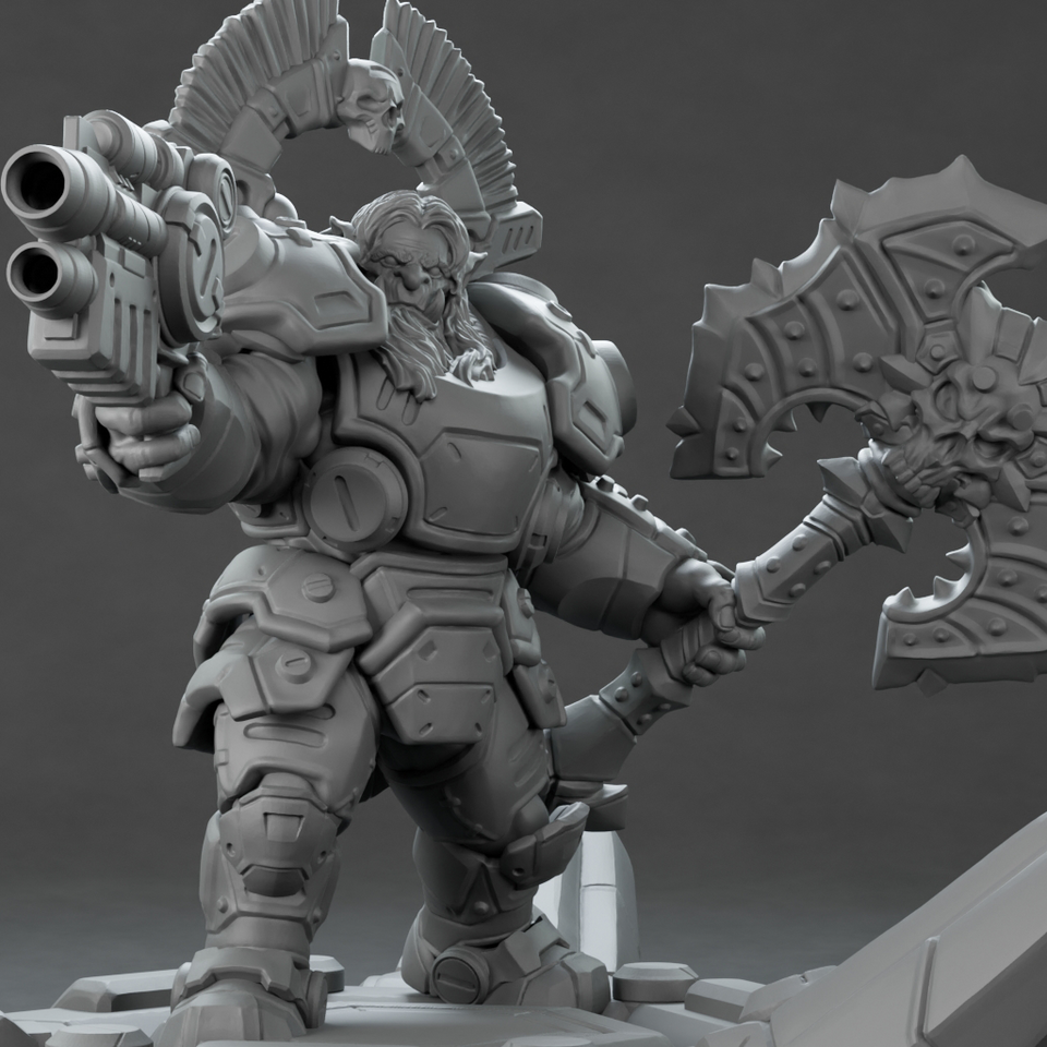 3D Printed Nafarrate Assault Orc Set Space Orcs 28 32 mm D&D