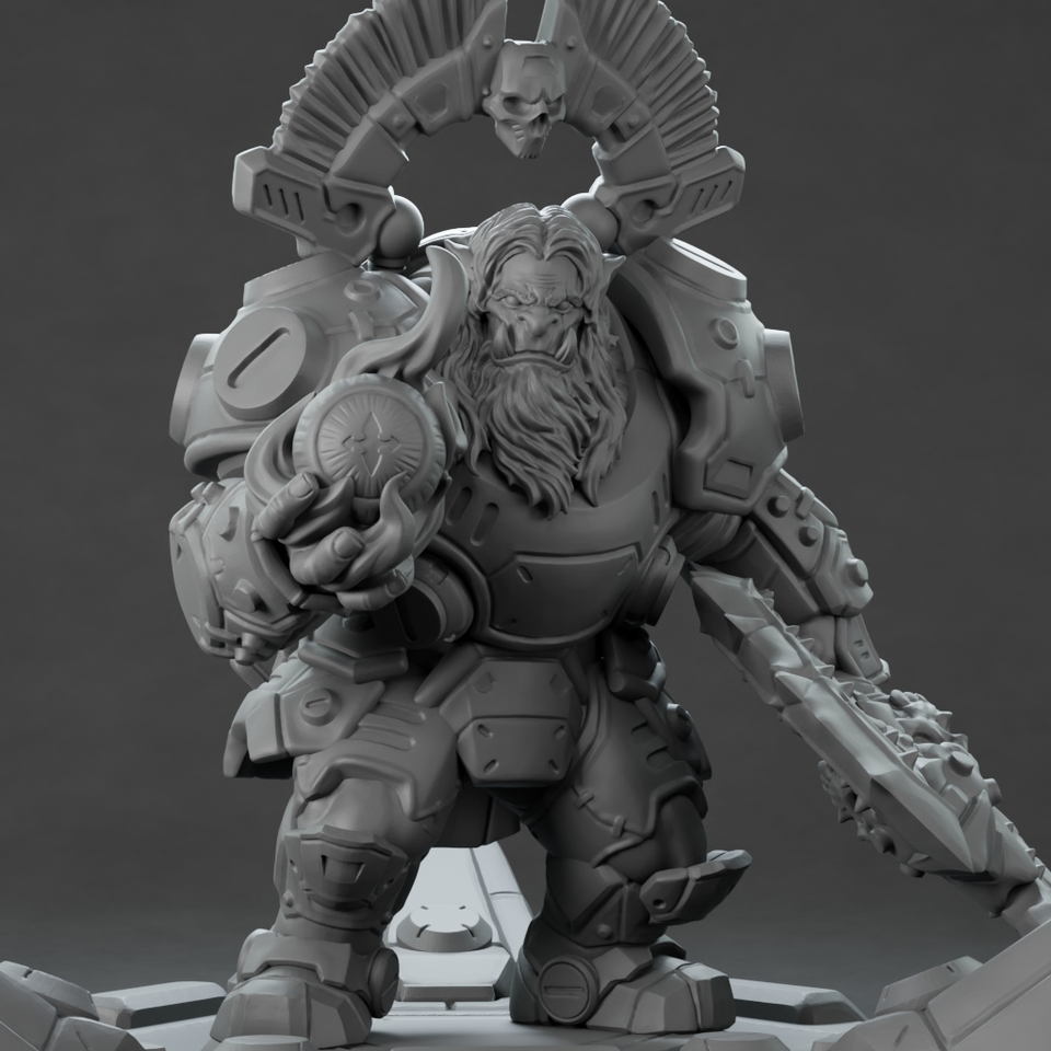 3D Printed Nafarrate Assault Orc Set Space Orcs 28 32 mm D&D