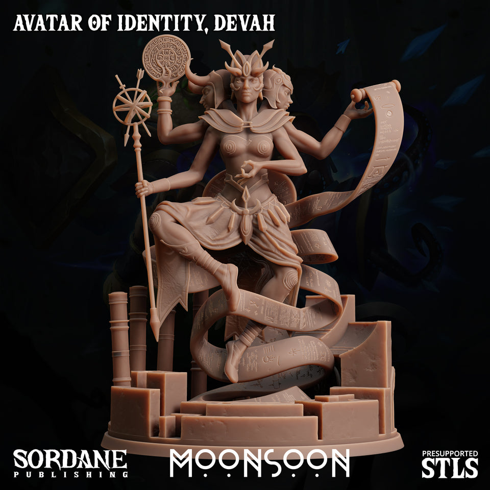 3D Printed Sordane Publishing Avatar of Identity Devah Moonsoon 28 32mm D&D