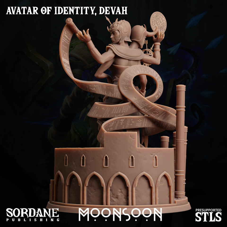 3D Printed Sordane Publishing Avatar of Identity Devah Moonsoon 28 32mm D&D