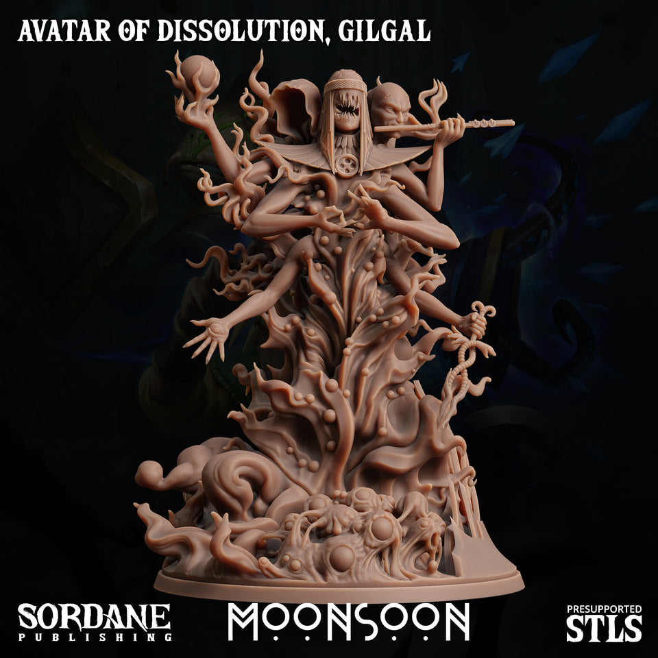 3D Printed Sordane Publishing Avatar of Dissolution Gilgal Moonsoon 28 32mm D&D