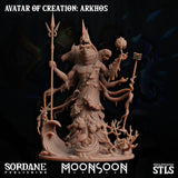 3D Printed Sordane Publishing Avatar of Creation Arkhos Moonsoon 28 32mm D&D