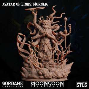 3D Printed Sordane Publishing Avatar of Links Mornlig 28 32mm D&D