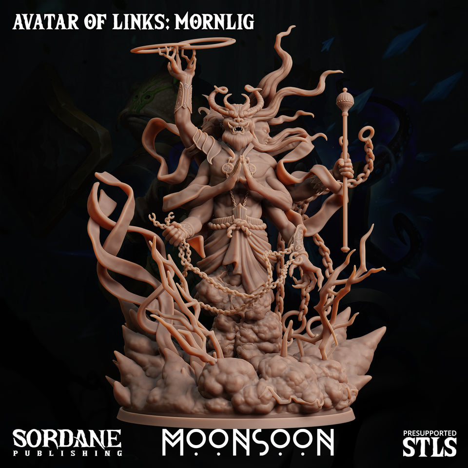3D Printed Sordane Publishing Avatar of Links Mornlig 28 32mm D&D