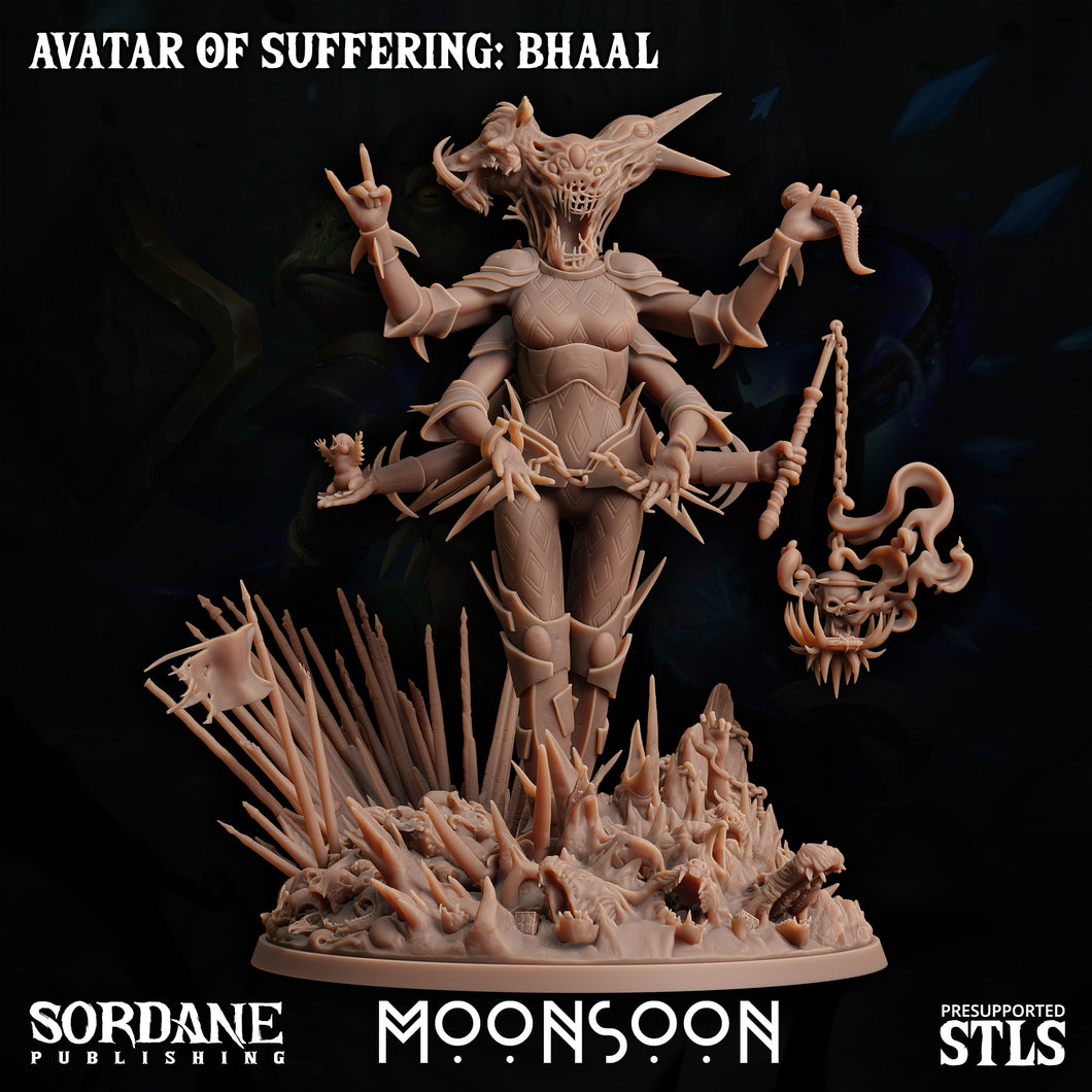 3D Printed Sordane Publishing Avatar of Suffering Bhaal Moonsoon 28 32mm D&D