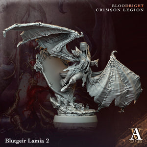 3D Printed Archvillain Games Blutgeir Lamia Bloodright - Crimson Legion 28 32mm D&D