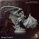 3D Printed Archvillain Games Blutgeir Lamia Bloodright - Crimson Legion 28 32mm D&D