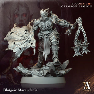 3D Printed Archvillain Games Blutgeir Marauder Bloodright - Crimson Legion 28 32mm D&D