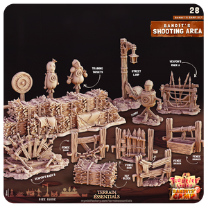 3D Printed Cast n Play Shooting Area Bandits Camp Terrain Set 28mm 32mm D&D