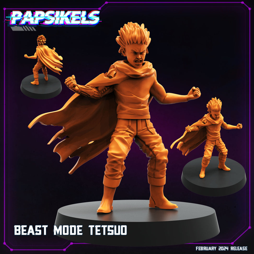 3D Printed Papsikels Beast Mode Tetsuo February 2025 Cyberpunk 28mm 32mm