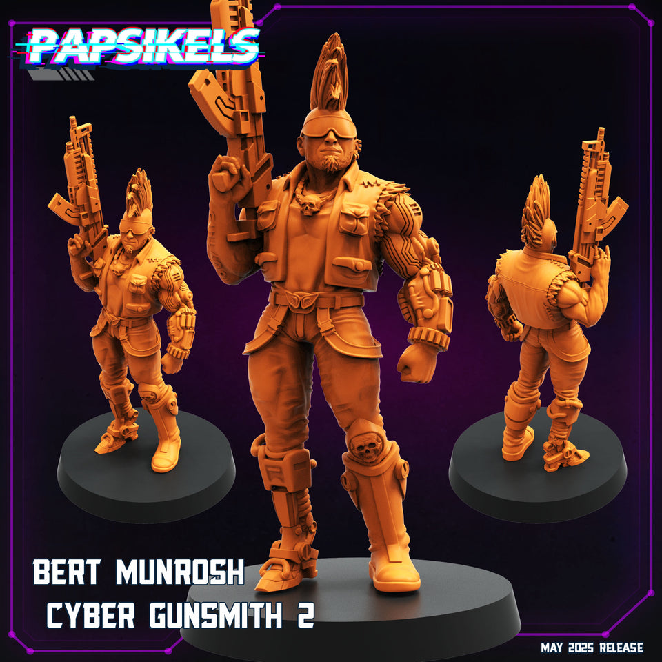 3D Printed Papsikels Bert Munrosh Cyber Gunsmith May 2025 Cyberpunk Set 28mm 32mm